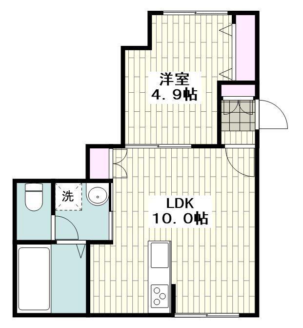 ONETT(1LDK/1階)の間取り写真