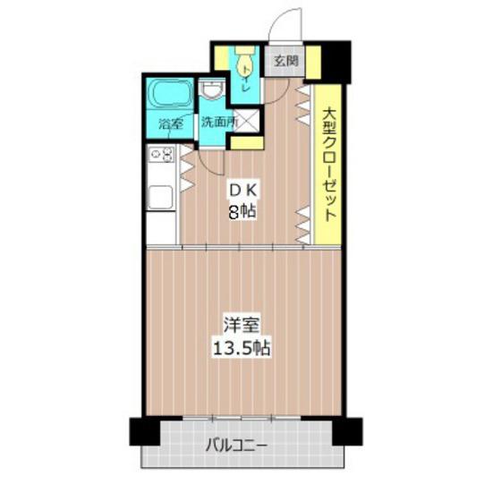 プレシャスアパートメント(1LDK/3階)の間取り写真