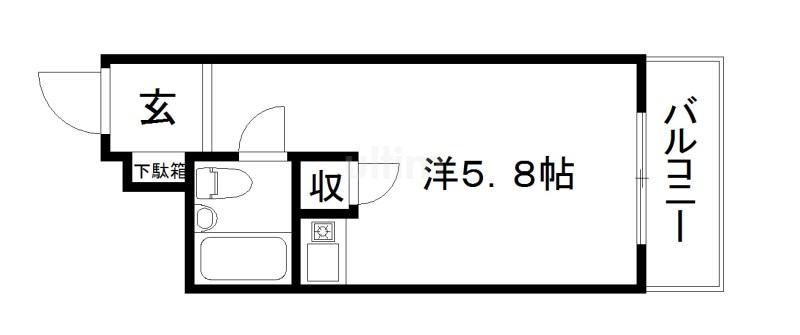 朝日プラザ鴨川II(ワンルーム/3階)の間取り写真