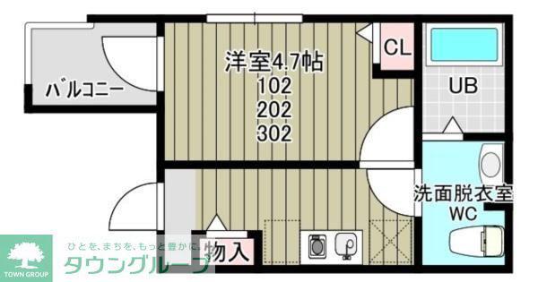 MELDIA蕨(ワンルーム/1階)の間取り写真