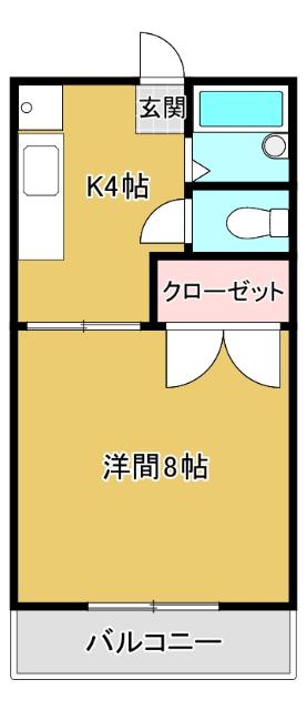 コージ金岡(1K/2階)の間取り写真