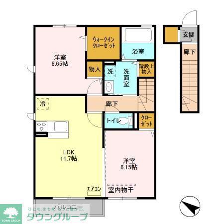 CASA SOAVE(2LDK/2階)の間取り写真