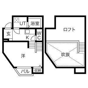 CREO庄内通参番館(1K/1階)の間取り写真
