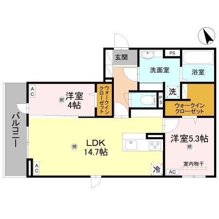 FT.RECOLTE(2LDK/3階)の間取り写真