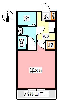 ハイムワケ(1K/1階)の間取り写真