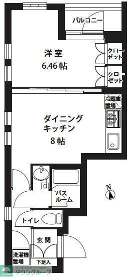 パレホームズ永福町(1LDK/3階)の間取り写真