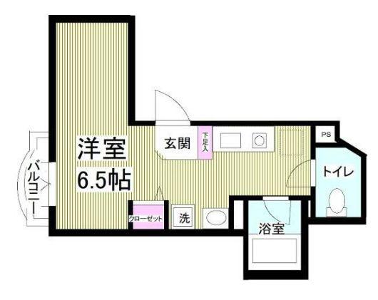 COURTYARD MINAMI-AOYAMA コートヤード南青山(ワンルーム/2階)の間取り写真