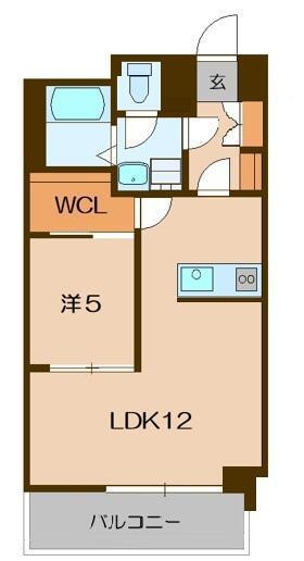 池田山ガーデンハイツ(1LDK/4階)の間取り写真