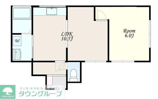 埼玉新都市交通伊奈線 丸山駅(埼玉) 徒歩9分 1階建 築41年(1LDK/1階)の間取り写真