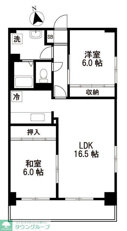 ソル・ビエント(2LDK/2階)の間取り写真