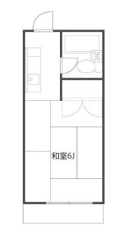 田所コーポ(1K/3階)の間取り写真