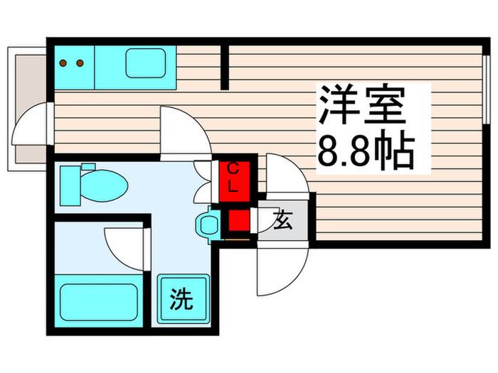 YS-6(ワンルーム/1階)の間取り写真