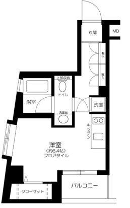 セジョリ早稲田(ワンルーム/2階)の間取り写真