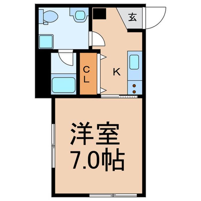 SOTTERRANEA(1K/1階)の間取り写真