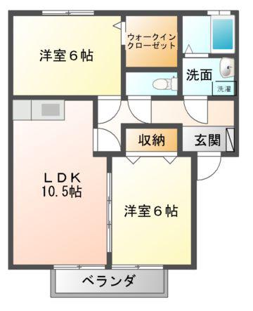 エルドラード ナナ(2LDK/2階)の間取り写真