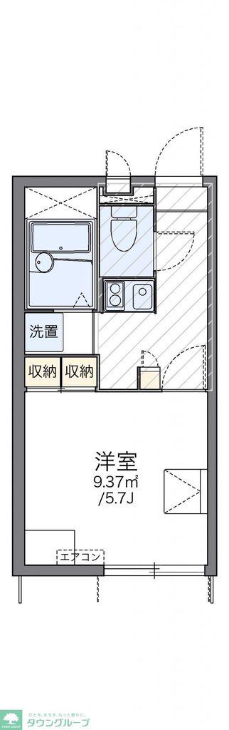 レオパレスイースト(1K/1階)の間取り写真