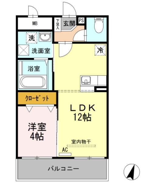 PLACE72(1LDK/1階)の間取り写真
