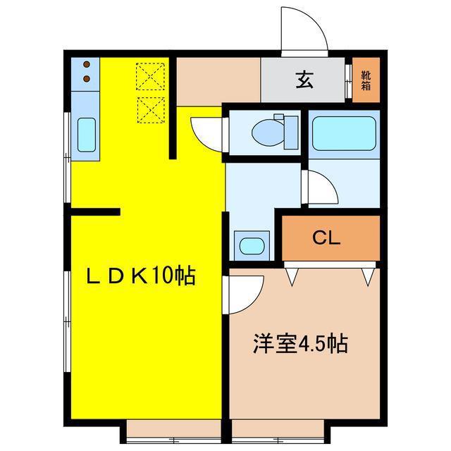 スペース コスモ(1LDK/1階)の間取り写真