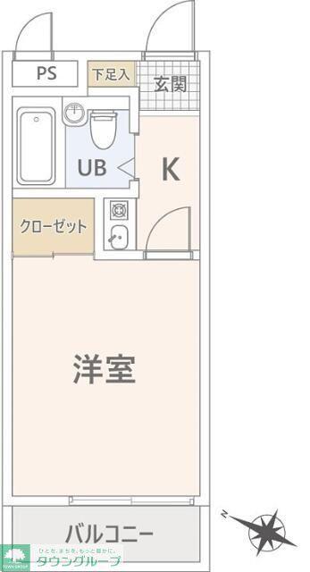 メゾン菊野台(1K/3階)の間取り写真