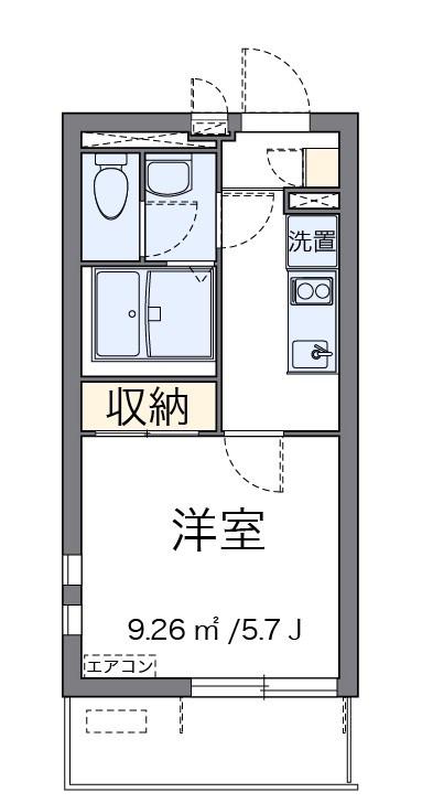 森野第一(1K/2階)の間取り写真