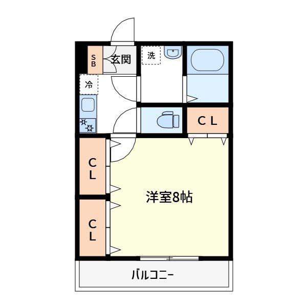 マージュ西小岩(1K/3階)の間取り写真