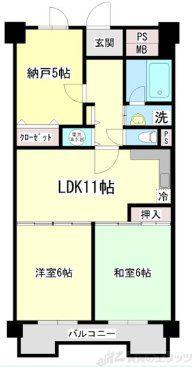 コボリマンション新大阪(2LDK/8階)の間取り写真