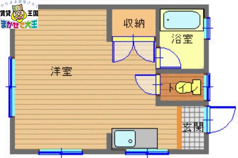 ハイツヴィエント(ワンルーム/1階)の間取り写真