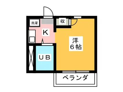 いづみ22(1K/2階)の間取り写真