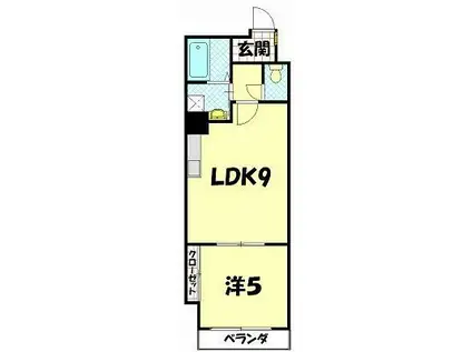 ステーションM.G(1LDK/5階)の間取り写真