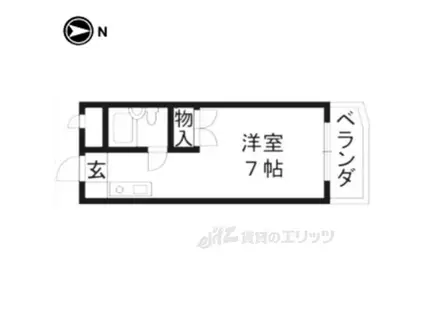 アークハイツ嵯峨嵐山(1K/4階)の間取り写真