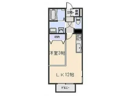 フローレンス(1SK/1階)の間取り写真