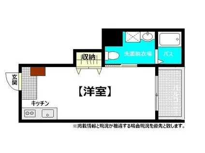尾長東アパート(ワンルーム/1階)の間取り写真