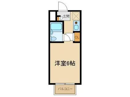 ユウパレス南橋本(1K/1階)の間取り写真