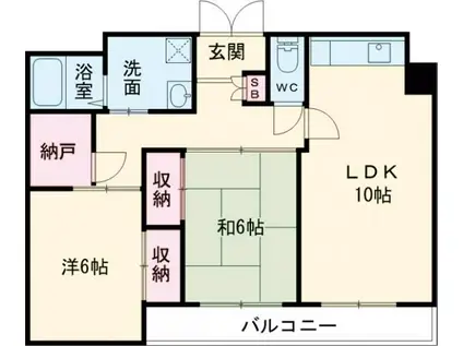 びる・いしだいらI(2LDK/2階)の間取り写真