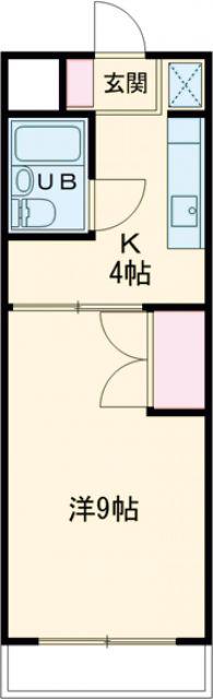 サンビレッジ(1K/3階)の間取り写真