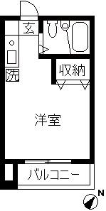 エスポワール新横浜(ワンルーム/3階)の間取り写真