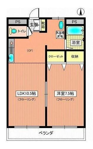 舞鳳夢勘遂(1LDK/3階)の間取り写真