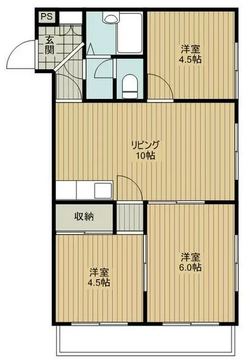 第2ハクサンハイツ 2階階 間取り