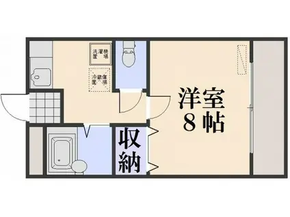 ファンテイル青江(1K/2階)の間取り写真