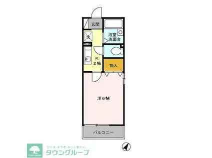 メゾンHOKUSHIN(1K/1階)の間取り写真