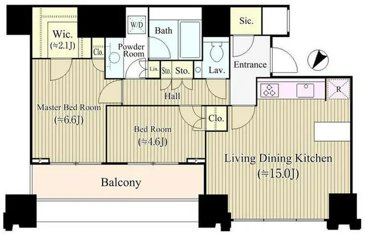 THE ROPPONGI TOKYO CLUB RESIDENCE 20階階 間取り