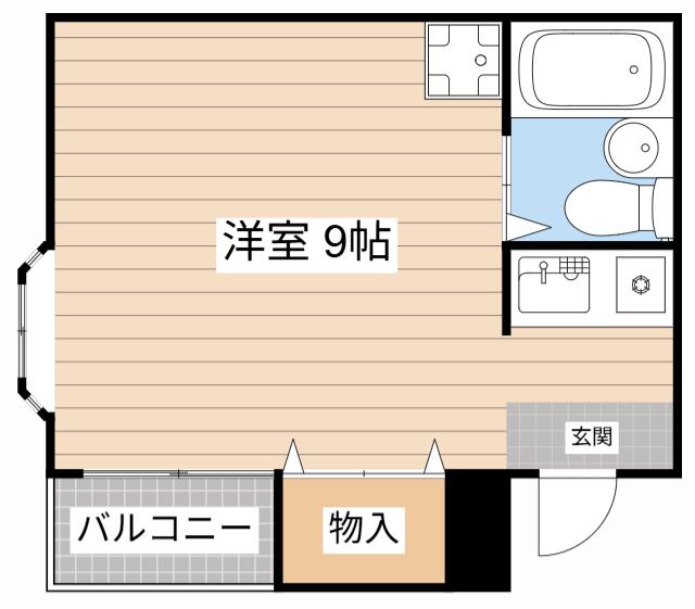 Y・Tハイツ(ワンルーム/1階)の間取り写真