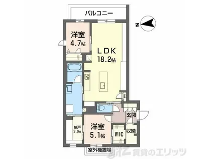 シャーメゾン ケー(2SLDK/2階)の間取り写真