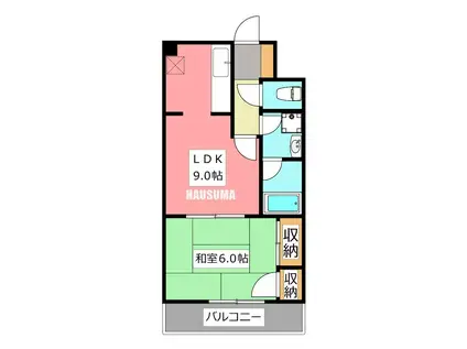 クレール山本(1LDK/2階)の間取り写真