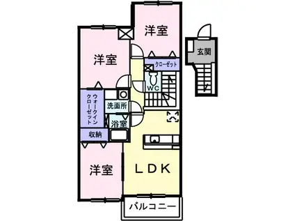 カイラス・ドルフ(3LDK/4階)の間取り写真