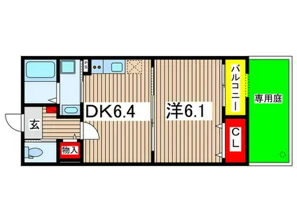 RENONCULE(1DK/1階)の間取り写真