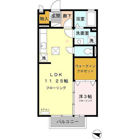 マーメゾン和田II(1LDK/1階)の間取り写真