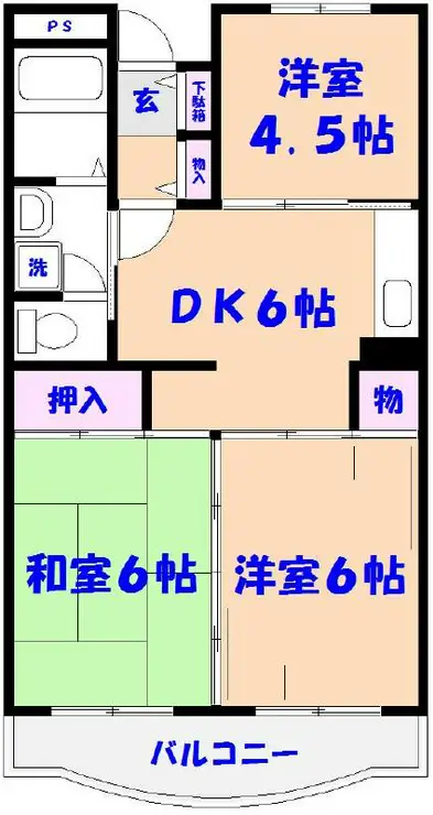 ホロン南八幡 3階階 間取り