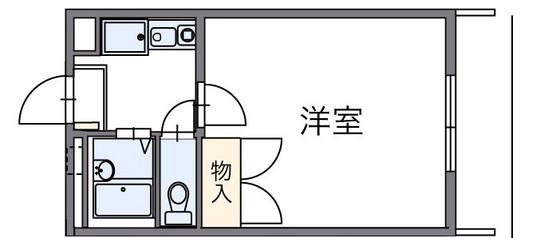 レオパレスアトリオ(1K/2階)の間取り写真