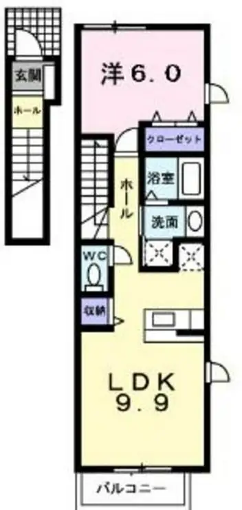 アンソレイユ・K 2階階 間取り